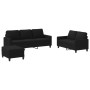 3-piece sofa set with black fabric cushions by , Sofas - Ref: Foro24-3201472, Price: 598,79 €, Discount: %