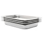 Gastronorm trays 4 units GN 1/1 65 mm stainless steel by , Buckets for steam tables - Ref: Foro24-50880, Price: 58,73 €, Disc...