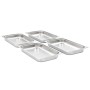 Gastronorm trays 4 units GN 1/1 65 mm stainless steel by , Buckets for steam tables - Ref: Foro24-50880, Price: 58,73 €, Disc...