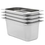 Gastronorm trays 4 units GN 1/3 150 mm stainless steel by , Buckets for steam tables - Ref: Foro24-50896, Price: 51,13 €, Dis...