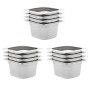 Gastronorm trays 12 units GN 1/6 100 mm stainless steel by , Buckets for steam tables - Ref: Foro24-50907, Price: 78,80 €, Di...