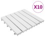 Terrace tiles 10 units solid acacia wood white 30x30 cm by , Floors and carpets - Ref: Foro24-310117, Price: 55,19 €, Discoun...