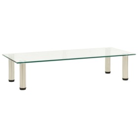 TV stand made of transparent tempered glass, 80x35x17 cm by , TV Furniture - Ref: Foro24-322766, Price: 40,67 €, Discount: %