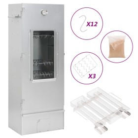 BBQ smoker oven with cold smoke generator galvanized steel by , Barbecues - Ref: Foro24-3200758, Price: 216,99 €, Discount: %