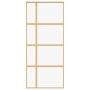 Sliding door made of transparent ESG glass and golden aluminum by , Doors for the home - Ref: Foro24-155191, Price: 149,65 €,...