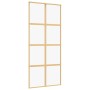 Sliding door made of transparent ESG glass and golden aluminum by , Doors for the home - Ref: Foro24-155185, Price: 162,16 €,...