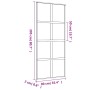 Sliding door made of transparent ESG glass and golden aluminum by , Doors for the home - Ref: Foro24-155185, Price: 162,16 €,...