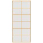 Sliding door, golden color, frosted ESG glass, aluminum, 90x205cm by , Doors for the home - Ref: Foro24-155170, Price: 172,91...