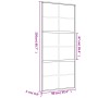 Sliding door, golden color, frosted ESG glass, aluminum, 90x205cm by , Doors for the home - Ref: Foro24-155170, Price: 172,91...