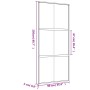 Goldene Schiebetür ESG Glas Aluminium 90x205cm von , Türen für zu Hause - Ref: Foro24-155158, Preis: 168,19 €, Rabatt: %