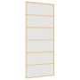 Sliding door, golden color, frosted ESG glass, aluminum, 90x205cm by , Doors for the home - Ref: Foro24-155164, Price: 155,22...