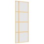 Puerta corredera dorada vidrio ESG esmerilado aluminio 76x205cm de , Puertas para el hogar - Ref: Foro24-155193, Precio: 192,...