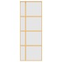 Goldene Schiebetür mattiertes ESG-Glas Aluminium 76x205cm von , Türen für zu Hause - Ref: Foro24-155193, Preis: 192,73 €, Rab...