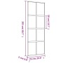 Puerta corredera dorada vidrio ESG esmerilado aluminio 76x205cm de , Puertas para el hogar - Ref: Foro24-155187, Precio: 157,...