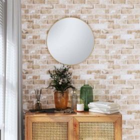 Non-woven 3D wallpaper with brown brick pattern 10x0.53 m by , Painted paper - Ref: Foro24-353405, Price: 17,99 €, Discount: %