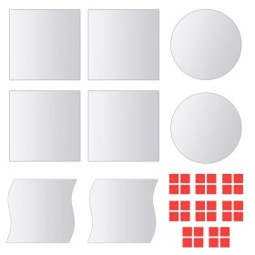 Mirror tiles of various shapes glass 8 units by vidaXL, Mirrors - Ref: Foro24-244461, Price: 26,12 €, Discount: %