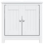 BERG solid pine wood bathroom sink cabinet in white, 60x34x59cm by , Bathroom furniture - Ref: Foro24-358552, Price: 126,99 €...