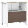 BERG solid pine wood bathroom sink cabinet in white, 60x34x59cm by , Bathroom furniture - Ref: Foro24-358552, Price: 126,99 €...