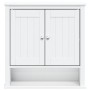 Mueble de pared baño BERG madera maciza blanco 69,5x27x71,5 cm de , Muebles de baño - Ref: Foro24-358550, Precio: 131,26 €, D...