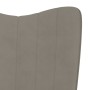 Silla de relajación de terciopelo gris claro de , Sillones - Ref: Foro24-327677, Precio: 96,12 €, Descuento: %