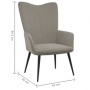 Light Gray Velvet Relaxation Chair by , Armchairs - Ref: Foro24-327677, Price: 95,99 €, Discount: %