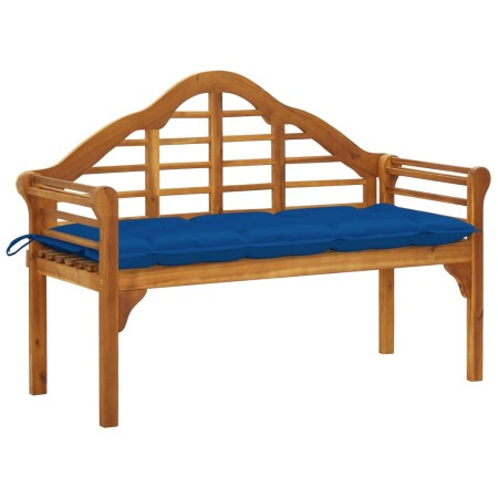 Queen garden bench with cushion solid acacia wood 135 cm by , garden benches - Ref: Foro24-3061429, Price: 228,65 €, Discount: %