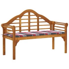 Queen garden bench with cushion solid acacia wood 135 cm by , garden benches - Ref: Foro24-3061417, Price: 224,99 €, Discount: %