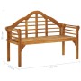 Queen garden bench with cushion solid acacia wood 135 cm by , garden benches - Ref: Foro24-3061429, Price: 228,65 €, Discount: %