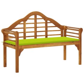 Queen garden bench with cushion solid acacia wood 135 cm by , garden benches - Ref: Foro24-3061415, Price: 222,99 €, Discount: %