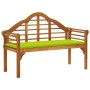 Queen garden bench with cushion solid acacia wood 135 cm by , garden benches - Ref: Foro24-3061415, Price: 222,48 €, Discount: %