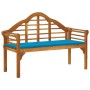 Queen garden bench with cushion solid acacia wood 135 cm by , garden benches - Ref: Foro24-3061408, Price: 211,93 €, Discount: %