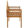 Queen garden bench with cushion solid acacia wood 135 cm by , garden benches - Ref: Foro24-3061408, Price: 211,93 €, Discount: %