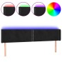 Black velvet headboard with LED 183x16x78/88 cm by , Headboards and footboards - Ref: Foro24-3123158, Price: 82,99 €, Discoun...