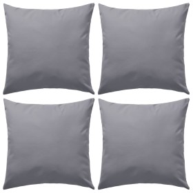 Cojines para exteriores 45x45 cm gris 4 unidades de vidaXL, Cojines - Ref: Foro24-132303, Precio: 49,99 €, Descuento: %