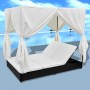 Sun lounger with black synthetic rattan curtains by vidaXL, Outdoor beds - Ref: Foro24-42948, Price: 445,99 €, Discount: %