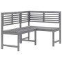 Garden corner bench solid gray acacia wood 140 cm by , garden benches - Ref: Foro24-312423, Price: 244,71 €, Discount: %