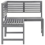 Garden corner bench solid gray acacia wood 140 cm by , garden benches - Ref: Foro24-312423, Price: 244,71 €, Discount: %