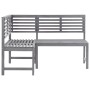 Garden corner bench solid gray acacia wood 140 cm by , garden benches - Ref: Foro24-312423, Price: 244,71 €, Discount: %