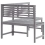 Garden corner bench solid gray acacia wood 140 cm by , garden benches - Ref: Foro24-312423, Price: 244,71 €, Discount: %