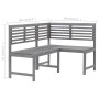 Garden corner bench solid gray acacia wood 140 cm by , garden benches - Ref: Foro24-312423, Price: 244,71 €, Discount: %