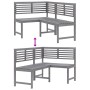 Garden corner bench solid gray acacia wood 140 cm by , garden benches - Ref: Foro24-312423, Price: 244,71 €, Discount: %