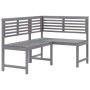 Garden bistro furniture 4 pieces solid gray acacia wood by , Garden sets - Ref: Foro24-3057866, Price: 435,91 €, Discount: %