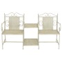 2-seater garden bench white steel 161 cm by vidaXL, garden benches - Ref: Foro24-43147, Price: 203,95 €, Discount: %