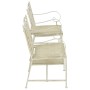 2-seater garden bench white steel 161 cm by vidaXL, garden benches - Ref: Foro24-43147, Price: 203,95 €, Discount: %