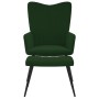 Relaxation chair with dark green velvet stool by , Armchairs - Ref: Foro24-327690, Price: 114,20 €, Discount: %