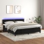 Box spring bed with mattress and LED black velvet 180x200 cm by , Beds and slatted bases - Ref: Foro24-3134359, Price: 549,99...