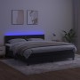 Cama box spring colchón y LED terciopelo negro 180x200 cm de , Camas y somieres - Ref: Foro24-3134359, Precio: 574,41 €, Desc...