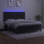 Box spring bed with mattress and LED black velvet 180x200 cm by , Beds and slatted bases - Ref: Foro24-3136079, Price: 650,45...