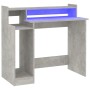 Concrete gray plywood LED desk 97x45x90 cm by , Desks - Ref: Foro24-805556, Price: 69,62 €, Discount: %