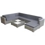 Set de muebles de jardín 8 pzas y cojines ratán sintético gris de vidaXL, Conjuntos de jardín - Ref: Foro24-42738, Precio: 1,...